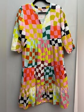 Briton Court Colorful Midi  Dress, Size Medium